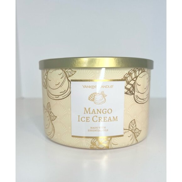 Yankee Candle 3 Wick Candle - Mango Cream - Picture 1 of 4